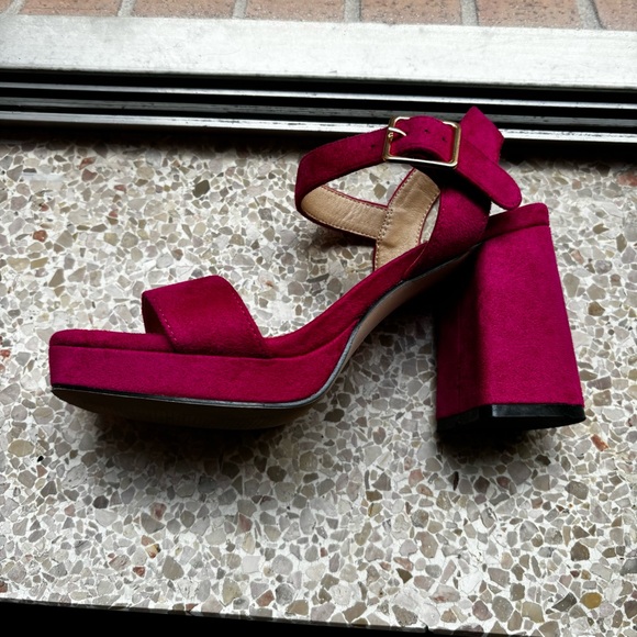 JOY IN LOVE Women's Chunky Platform High Heels Ankle Strap Block Heel Sandals - Picture 7 of 12